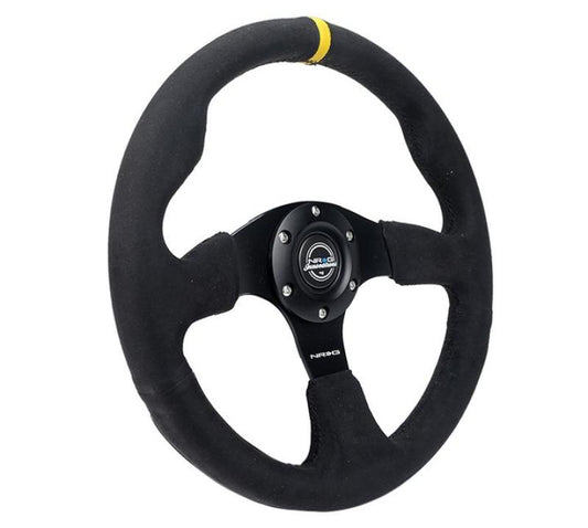 NRG RST-012SA Reinforced Steering Wheel (320mm) Alcantara Steering Wheel w/ Black Stitching