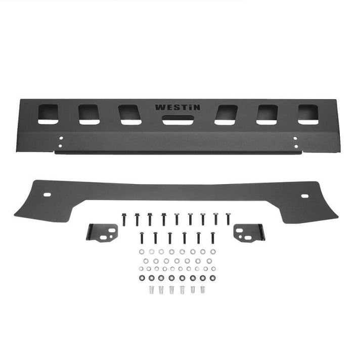 Westin 59-80095 18-19 Jeep Wrangler JL Front Bumper Skid Plate - Textured Black