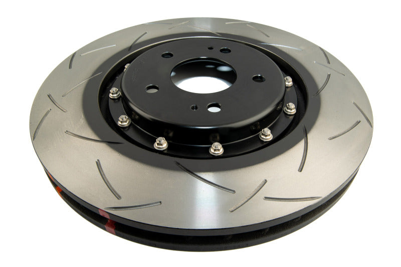 DBA DBA52224V2BLKS 08+ EVO X Front Slotted 5000 Series 2 Piece Rotor Assembled w/ Black Hat