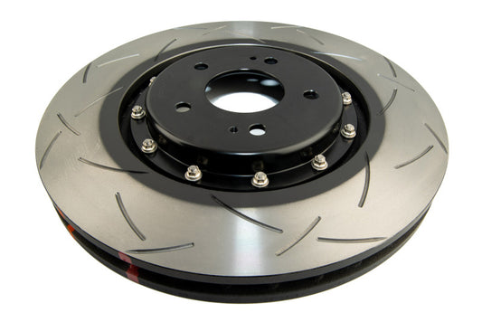 DBA DBA52224V2BLKS 08+ EVO X Front Slotted 5000 Series 2 Piece Rotor Assembled w/ Black Hat