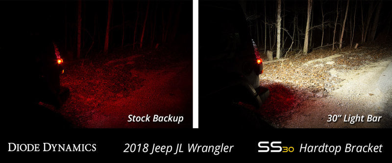 Diode Dynamics DD6110 18-21 Jeep JL Wrangler SS30 Rear Hardtop Bracket Kit - White Flood