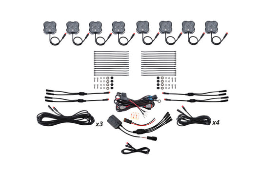 Diode Dynamics DD7744C Stage Series RGBW LED Rock Light Kit (8-pack)