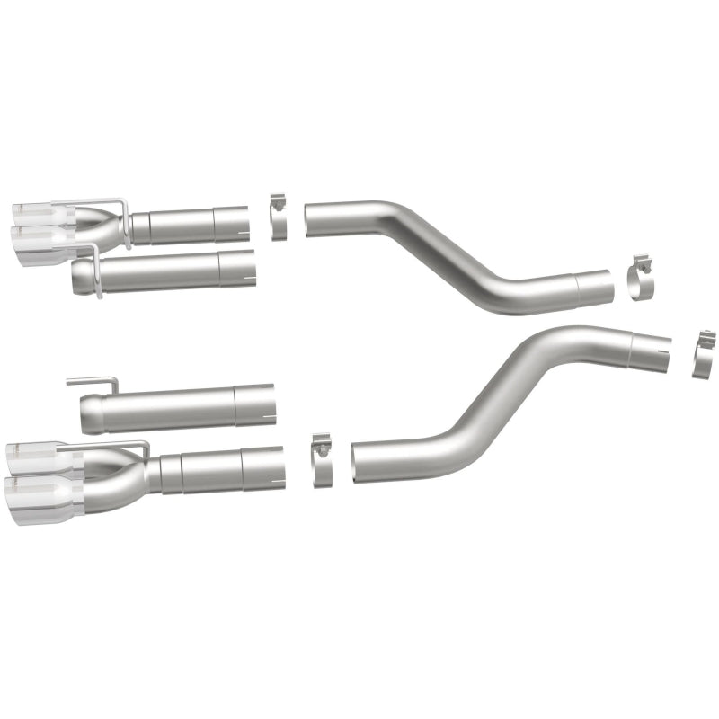 Magnaflow 19206 MagnaFlow Axle-Back, SS, 3in, Quad Split Rear 3.5 Tips 2015 Dodge Challenger incl SRT Hellcat