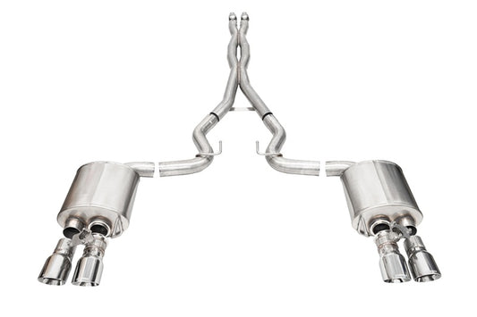 CORSA Performance 21259 Corsa 24+ Ford Mustang V8 5.0L 3in Cat-Back Exhaust System w/ Twin 4in Polished Pro-Series Tips