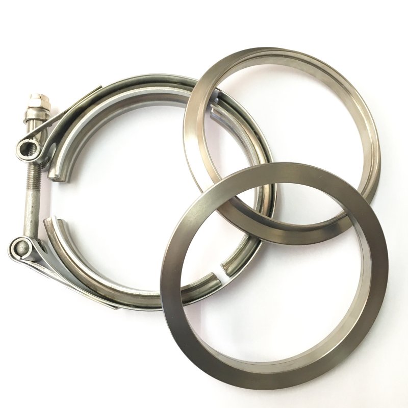 Ticon 103-08910-0002 Industries 3.5in Titanium V-Band Clamp Assembly (2 Flanges/1 Clamp)