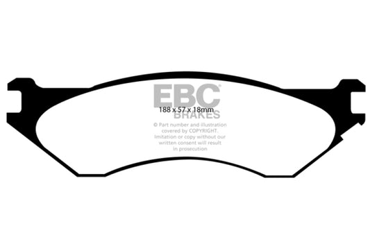 EBC DP41729R 06-11 Dodge RAM 1500 Mega Cab 2WD Yellowstuff Rear Brake Pads
