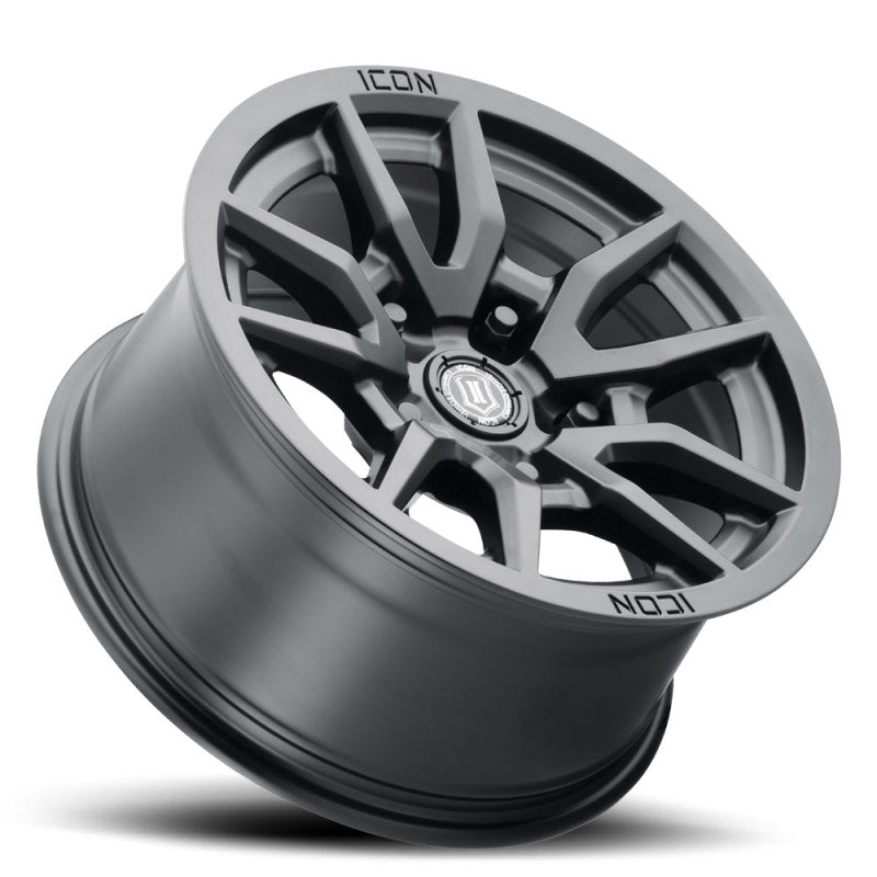 ICON 2617855557SB Vector 5 17x8.5 5x150 25mm Offset 5.75in BS 110.1mm Bore Satin Black Wheel