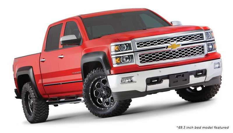 Bushwacker 40964-02 15-18 Chevy Silverado 2500 HD Fleetside Extend-A-Fender Style Flares 4pc - Black