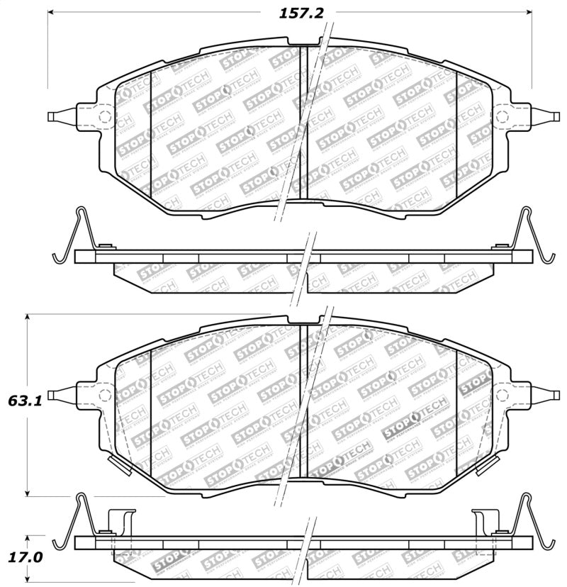 Stoptech 309.10780 StopTech Performance 05-08 Legacy 2.5 GT Front Brake Pads