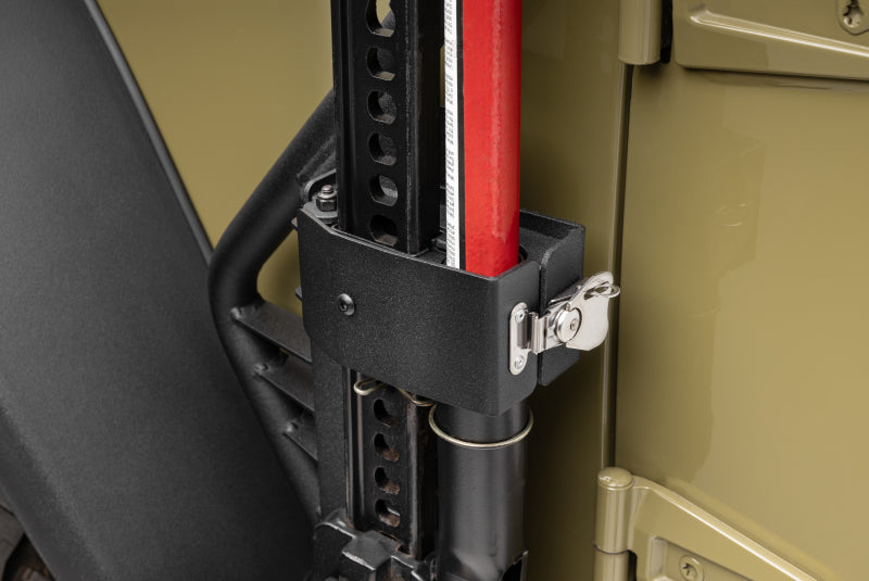 Go Rhino 701009T 07-18 Jeep Wrangler JK/JKU Front Fender Jack Mount for Hi-Lift Jack - Tex. Blk