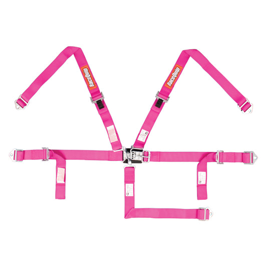 Racequip RQP709089 5pt Harness Set Jr LL Pink