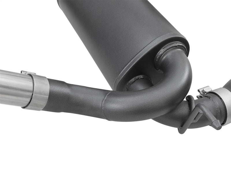 aFe 49-48062-B Rebel Series 2.5in 409 SS Cat-Back Exhaust w/ Black Tips 2007+ Jeep Wrangler (JK) V6 3.6L/3.8L