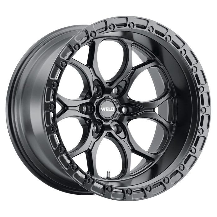 Weld W10809084575 Off-Road W108 20X9 Ledge 6X139.7 ET20 BS5.75 Satin Black / Black Ring 106.1