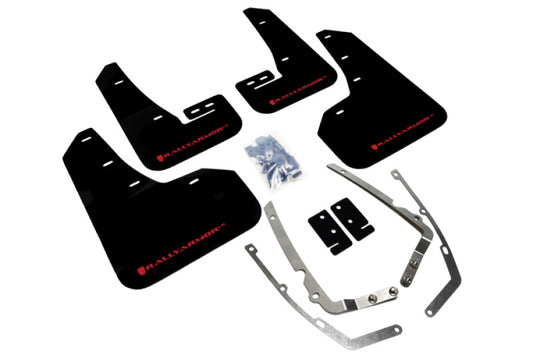 Rally Armor MF37-UR-BLK/RD 15-21 MKVII VW Golf/GTI Black UR Mud Flap w/Red Logo