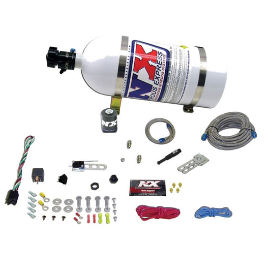 Nitrous Express 21000-15 Dry EFI Single Nozzle Nitrous Kit (35-150HP) w/15lb Bottle