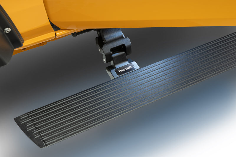 Go Rhino 20412974PC RealTruck 21-24 Ford Bronco 4dr VoltStep Electric Running Board Kit (No Drill) - Tex. Blk