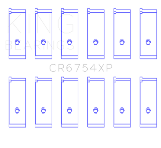 King Engine Bearings CR6754XP Toyota/Lexus 2JZGE/2JZGTE 3.0L (Size STD) Performance Rod Bearing Set