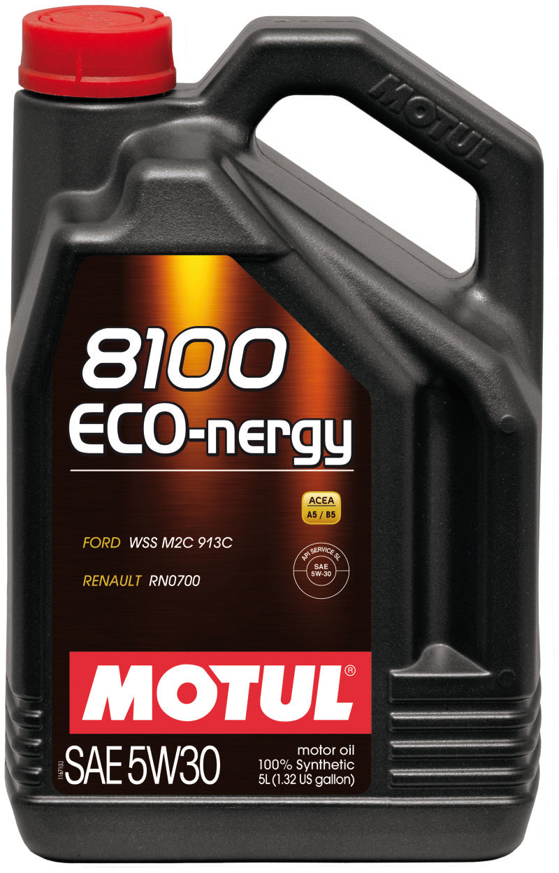 Motul 102898 5L Synthetic Engine Oil 8100 5W30 ECO-NERGY - Ford 913C