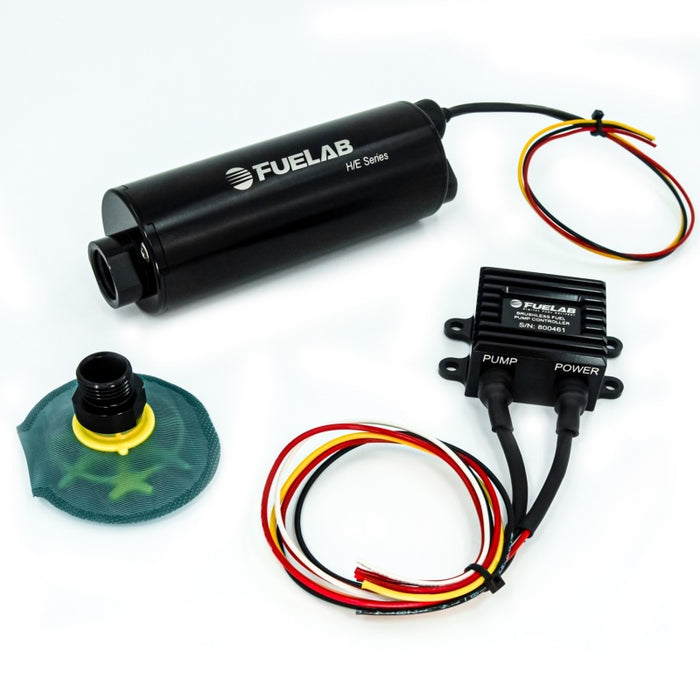 Fuelab 20813 In-Tank Twin Screw Brushless Fuel Pump Kit w/Remote Mount Controller/65 Micron - 550 LPH
