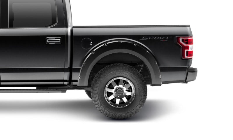 Bushwacker 20945-32 18-20 Ford F-150 (Excl Models w/Tech Pkg) Pocket Style Flares 4pc - Agate Black Met