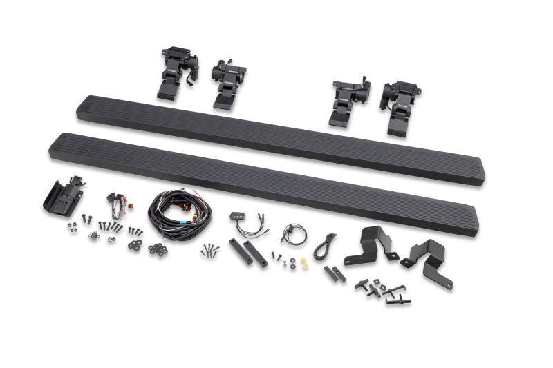 Go Rhino 20451687PC RealTruck 20-24 Jeep Gladiator CC 4dr VoltStep Electric Running Board Kit (Cut/Drill Req.) - Tex Blk