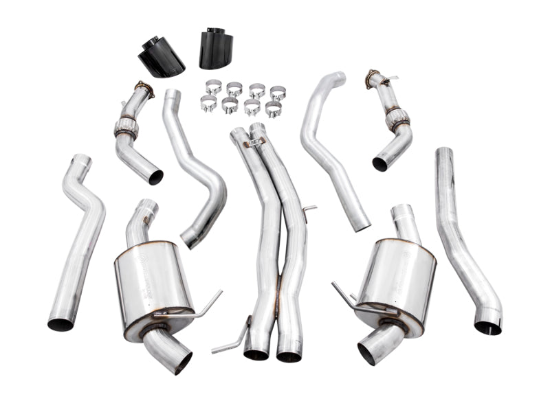 AWE Tuning 3015-33114 Audi B9 RS 5 Sportback Touring Edition Exhaust-Non Resonated- Diamond Black RS Style Tips