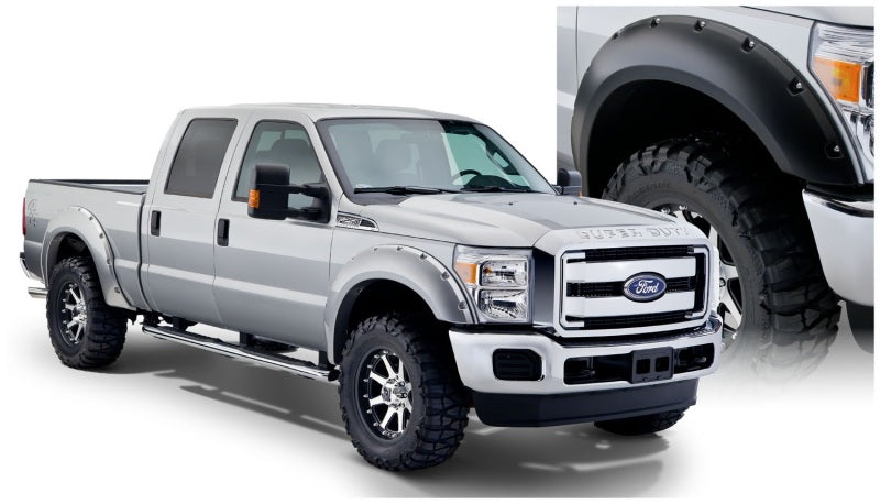 Bushwacker 20931-02 11-16 Ford F-250 Super Duty Styleside Pocket Style Flares 4pc 98.0/81.8in Bed - Black