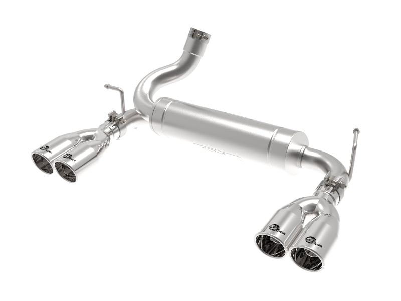 aFe 49-48086-P Rebel Series 2.5in 409 SS Axle-Back Exhaust Polished 07-18 Jeep Wrangler (JK) V6-3.6L/3.8L