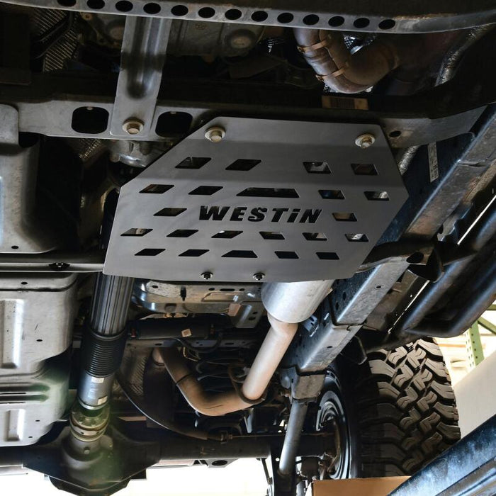 Westin 42-21085 /Snyper 18-21 Jeep Wrangler JL Transfer Case Skid Plate - Textured Black