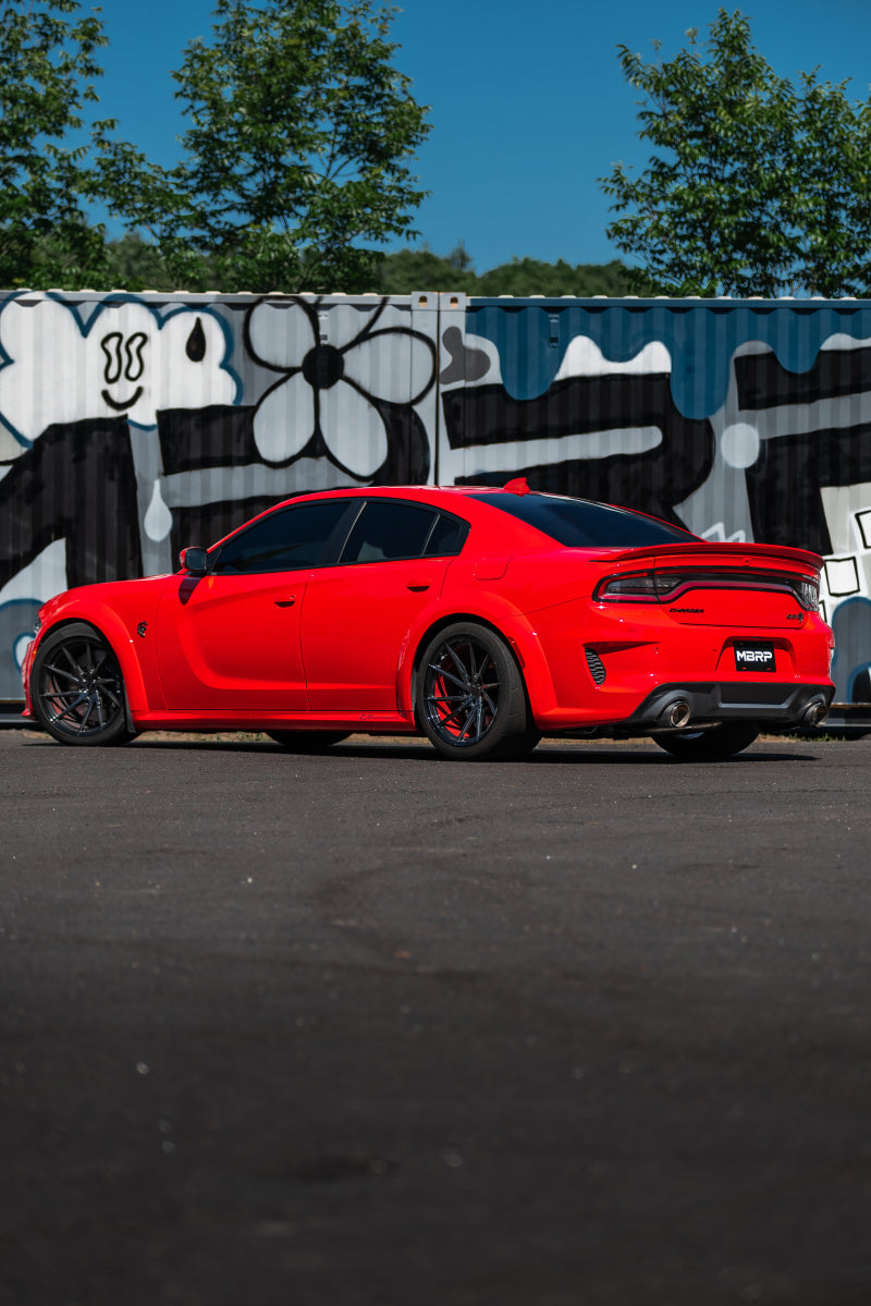 MBRP S71173CF 17-21 Charger 5.7/6.1/6.4L 3in Dual Rear Exit SS Catback Exhaust w/ Carbon Fiber Tips