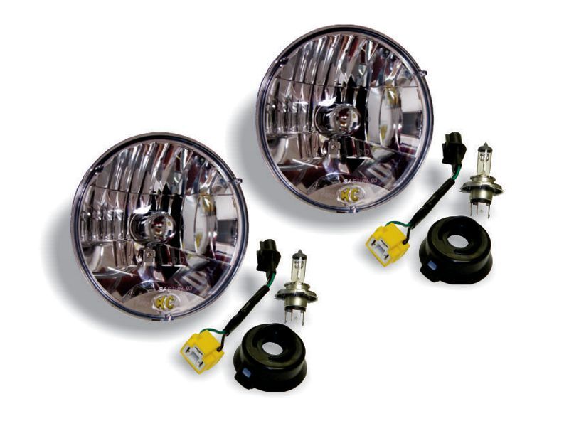 KC HiLiTES 42302 07-18 Jeep JK H4 Headlight Conversion Kit - DOT Apprv./Incl. H13 to H4 Connectors (Pair)
