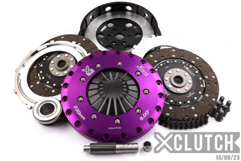 XCLUTCH XKMZ23530-2G XClutch 06-07 Mazda Mazdaspeed 3 2.3L Turbo 9in Twin Solid Organic Clutch Kit