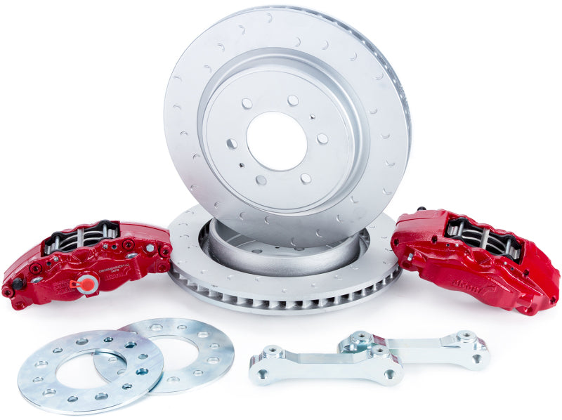 Alcon BKR5059D07 10-14/17-18 Raptor/09-17 F150 360x32 Rotors 4-Piston Rear Brake Kit w/o Elect Park Brake - Red