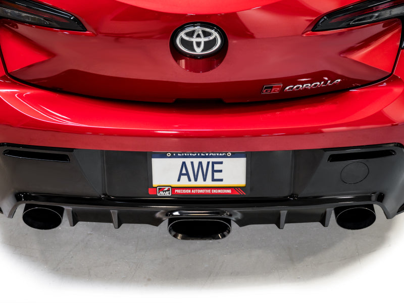 Awe Tuning GR Corolla Exhaust Triple Outlet Black Tips AWE3020-53472