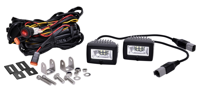 KC HiLiTES 519 C-Series C2 LED 2in. Backup Area Flood Light 20w (Pair Pack System) - Black