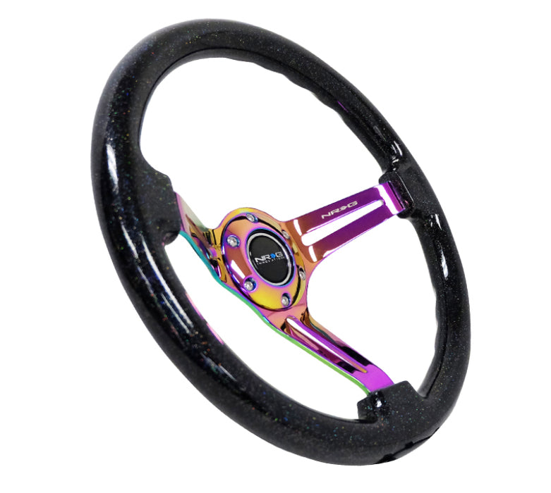 Nrg Innovation NRGRST-018BSB-MC Steering Wheel 350mm 3in Dish Galaxy -Neochrome