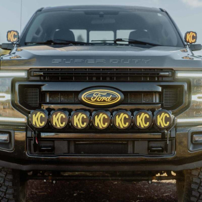 KC HiLiTES 91346 2017+ Ford Super Duty Gravity LED Pro6 7-Light Bar Kit - Front Bumper