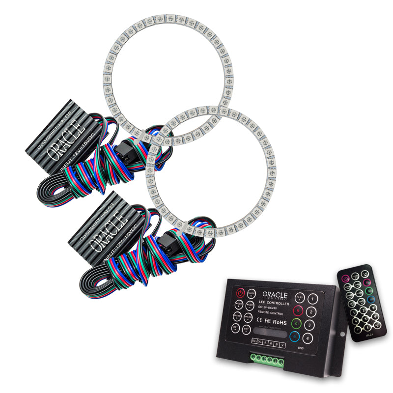 ORACLE Lighting 2968-333 Oracle Hyundai Veloster 11-13 Halo Kit - ColorSHIFT w/ 2.0 Controller SEE WARRANTY