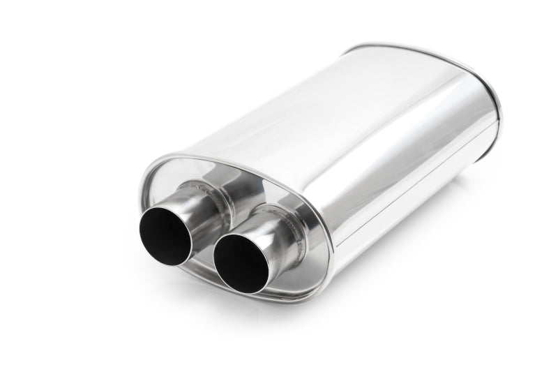Vibrant 10536 Universal Streetpower 3in Stainless Steel Dual In-Out Oval Muffler