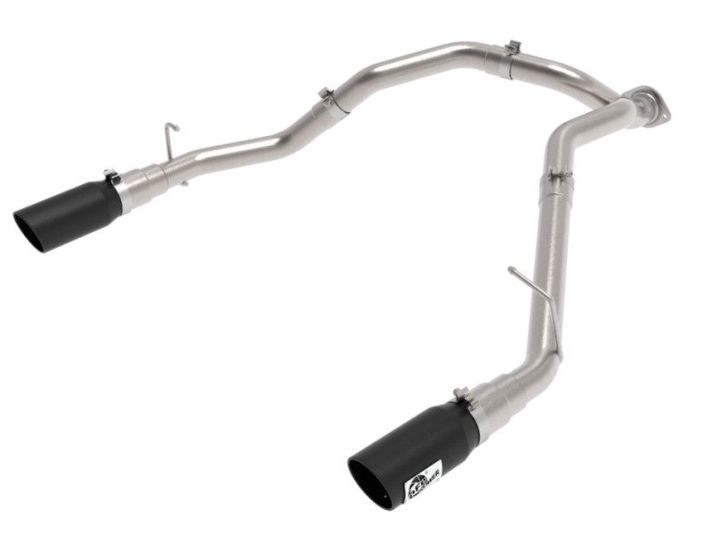 aFe Large Bore-HD 3 IN 409 Stainless Steel DPF-Back Exhaust System w/Black Tip RAM 1500 20-21 V6-3.0