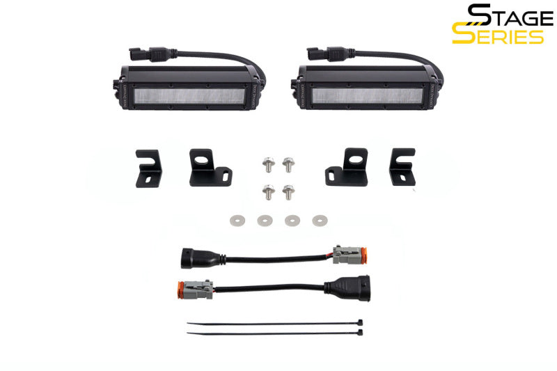 Diode Dynamics DD7932 2024+ Toyota Tacoma SS6 LED Fog Light Kit - Amber Wide