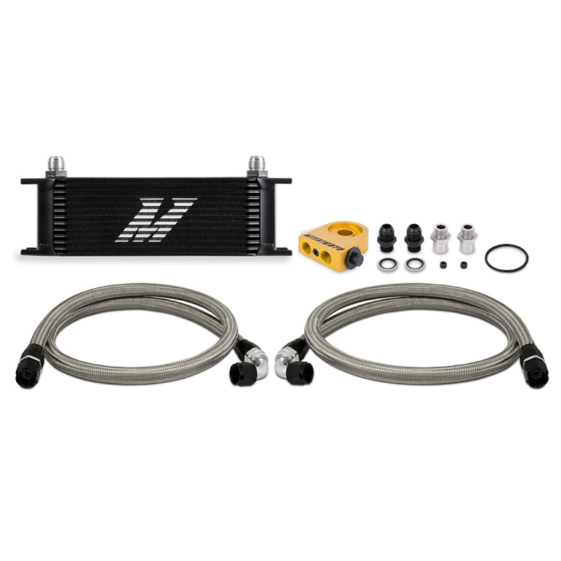 Mishimoto MMOC-U13TBK Universal Thermostatic Oil Cooler Kit 13-Row Black