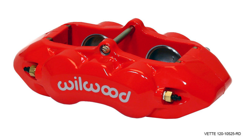Wilwood 120-10525-RD Caliper-D8-4 Front Red 1.88in Pistons 1.25 Disc