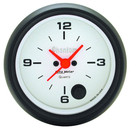 AutoMeter 5885 Gauge Clock 2-5/8in. 12HR Analog Phantom
