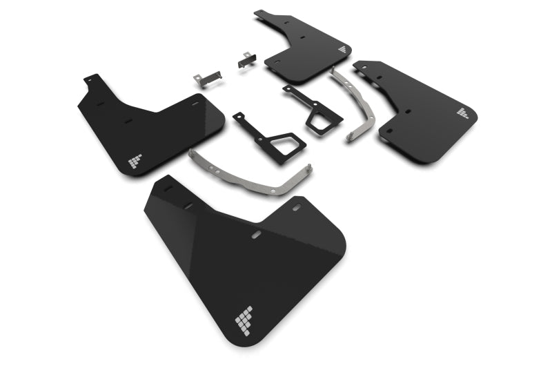 Rally Armor MF127-BAT-BLK-SIL 2025 Hyundai Ioniq 5 XRT Black Mud Flap Silver Battery Logo