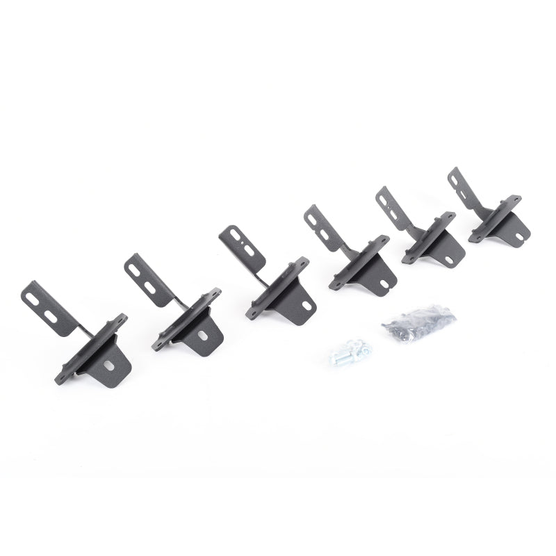 Go Rhino 6941296 21-22 Ford Bronco (Excl. Sport) 4DR Mtg. Brackets (V-Series V3/RB10+RB20 Slim) - Tex. Blk