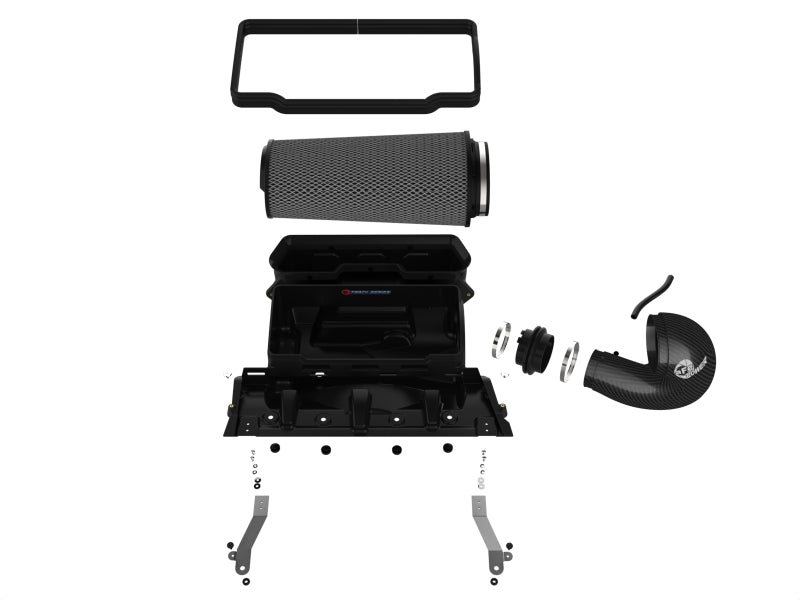 aFe 57-10022K 21-23 RAM 1500 TRX Track Series Carbon Fiber Cold Air Intake System w/ Pro 5R Filter