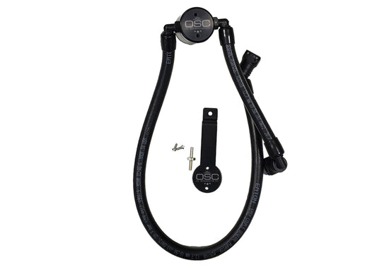 J&L 3041P-B Oil Separator 3.0 Passenger Side 2011-14 Mustang GT/12-13 Boss 302 Remote Mount - Black Anodized