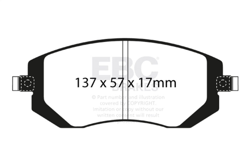 EBC DP41661R 04-06 Saab 9-2X 2.0 Turbo Yellowstuff Front Brake Pads