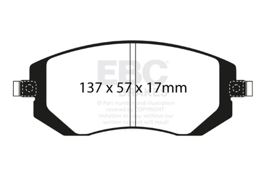 EBC DP51661NDX 03-05 Subaru Impreza 2.0 Turbo WRX Bluestuff Front Brake Pads
